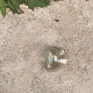 Vintage. Hand Blown, Clear Glass, Decorative Heart